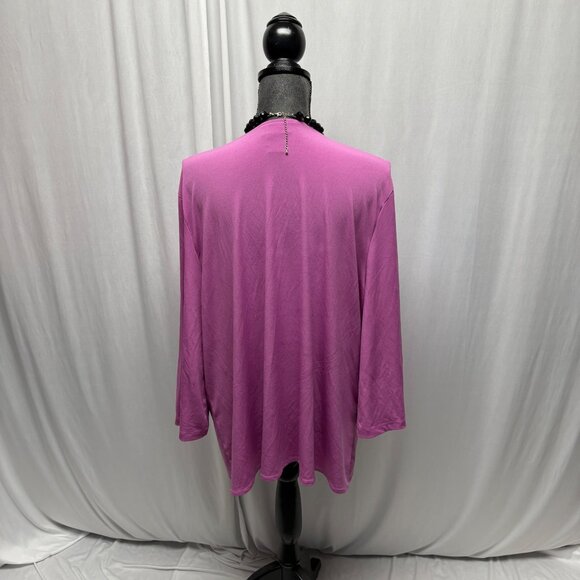 Lane Bryant Cardigan Womens Size 22-24 Purple Tie-Front Stretchy Layering Office - Picture 5 of 8
